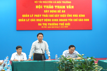 Thứ trưởng Trần Hồng Hà phát biểu tại Hội thảo